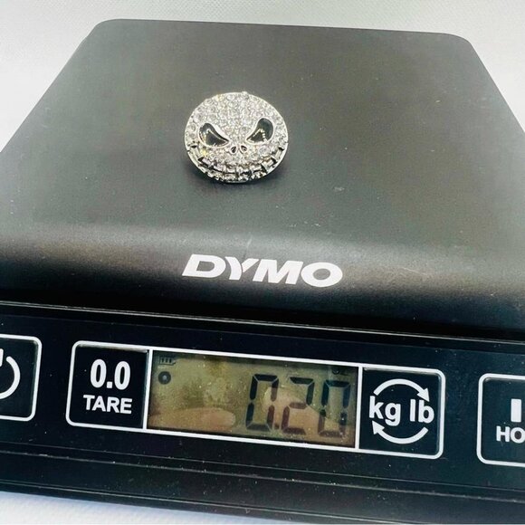 Halloween Skull Statement Earrings Rhinestone Jack Skellington Inspired Stud - Picture 10 of 11